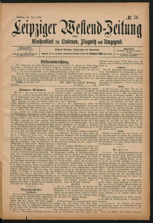 Leipziger Westend-Zeitung vom 30.06.1896