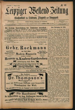Leipziger Westend-Zeitung vom 01.08.1896
