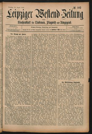Leipziger Westend-Zeitung vom 25.08.1896