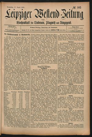 Leipziger Westend-Zeitung on Aug 27, 1896