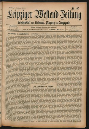 Leipziger Westend-Zeitung vom 01.09.1896