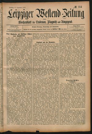 Leipziger Westend-Zeitung vom 22.09.1896