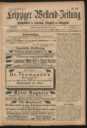 Leipziger Westend-Zeitung vom 26.09.1896
