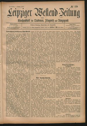 Leipziger Westend-Zeitung vom 01.10.1896