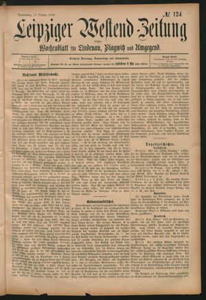 Leipziger Westend-Zeitung vom 15.10.1896