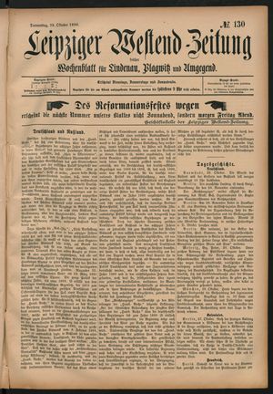 Leipziger Westend-Zeitung vom 29.10.1896