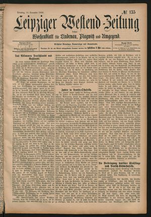 Leipziger Westend-Zeitung vom 10.11.1896