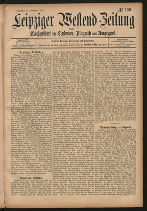 Leipziger Westend-Zeitung on Nov 19, 1896