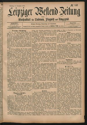 Leipziger Westend-Zeitung vom 24.11.1896