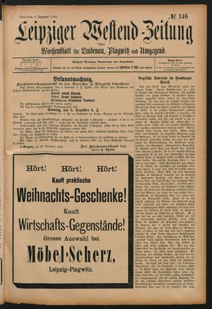 Leipziger Westend-Zeitung vom 05.12.1896