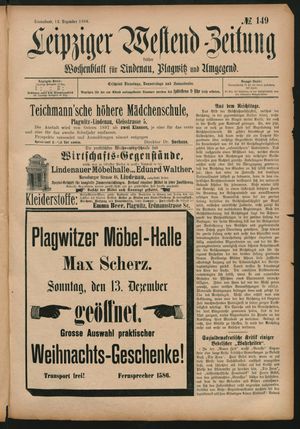 Leipziger Westend-Zeitung vom 12.12.1896
