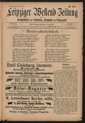 Leipziger Westend-Zeitung vom 24.12.1896