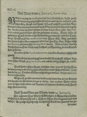 Zeitung auß Deutschlandt, Welschlandt, Franckreich, Böhmen, Hungarn, Niederlandt und andern Orten vom 17.02.1620