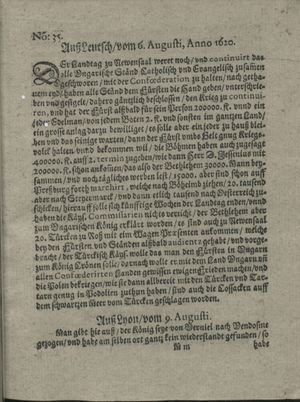 Zeitung auß Deutschlandt, Welschlandt, Franckreich, Böhmen, Hungarn, Niederlandt und andern Orten on Sep 7, 1620