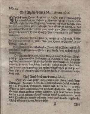 Bericht waß sich zugetragen unnd begeben on Jun 14, 1621