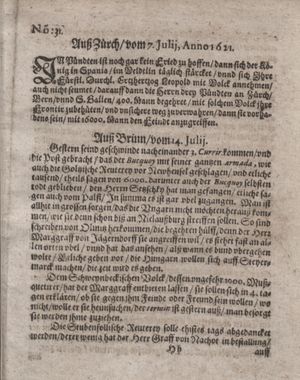 Bericht waß sich zugetragen unnd begeben vom 16.08.1621