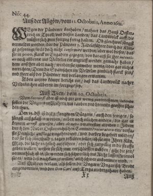 Bericht waß sich zugetragen unnd begeben on Nov 15, 1621