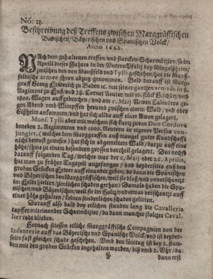 Zeitung im ... Jhaar einkommen und wöchentlich zusammen getragen worden on Jun 20, 1622