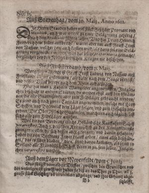 Zeitung im ... Jhaar einkommen und wöchentlich zusammen getragen worden vom 04.07.1622