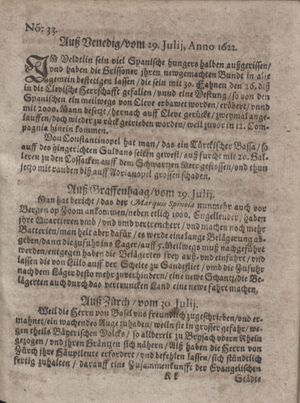 Zeitung im ... Jhaar einkommen und wöchentlich zusammen getragen worden on Aug 29, 1622