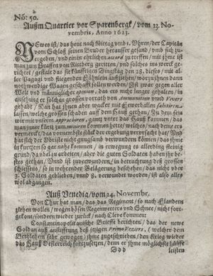 Zeitung so im ... Jahr von Wochen zu Wochen colligirt und zusammen getragen worden vom 25.12.1623