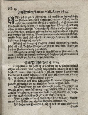 Zeitung so im ... Jahr von Wochen zu Wochen colligirt und zusammen getragen worden vom 17.06.1624
