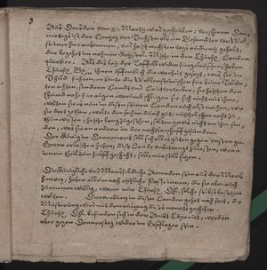 Sogenannte Aviso während des dreißigjährigen Krieges mit Handschrifts-Lettern gedruckt vom 30.03.1626