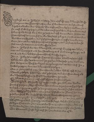 Sogenannte Aviso während des dreißigjährigen Krieges mit Handschrifts-Lettern gedruckt vom 20.07.1626