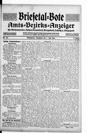 Briesetal-Bote vom 07.07.1906