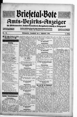 Briesetal-Bote vom 01.09.1906