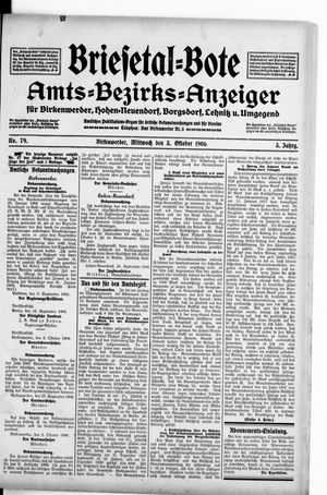 Briesetal-Bote on Oct 3, 1906