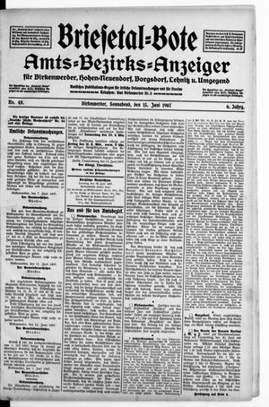 Briesetal-Bote vom 15.06.1907