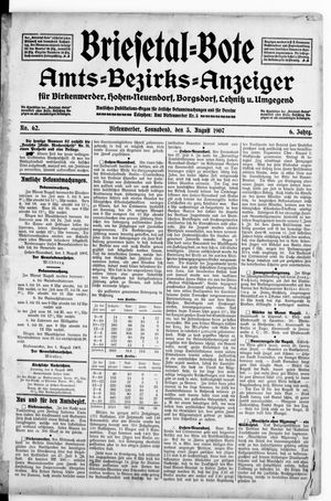 Briesetal-Bote on Aug 3, 1907