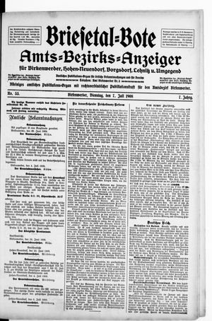 Briesetal-Bote vom 07.07.1908