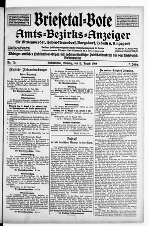 Briesetal-Bote vom 11.08.1908