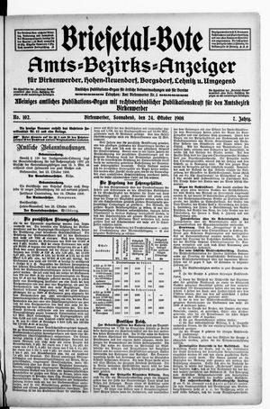 Briesetal-Bote vom 24.10.1908