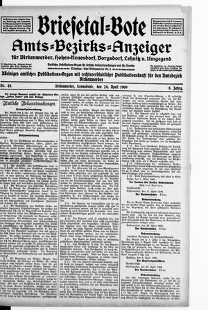 Briesetal-Bote vom 24.04.1909