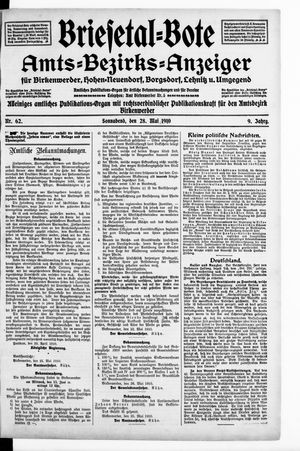 Briesetal-Bote vom 28.05.1910