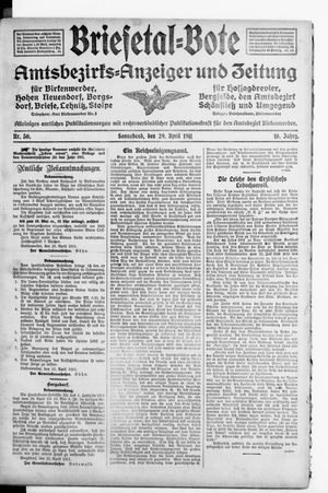 Briesetal-Bote vom 29.04.1911