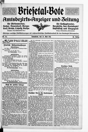 Briesetal-Bote vom 27.05.1911