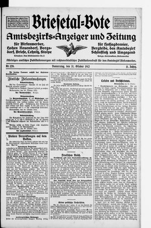 Briesetal-Bote vom 31.10.1912