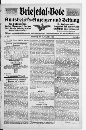 Briesetal-Bote vom 19.12.1912