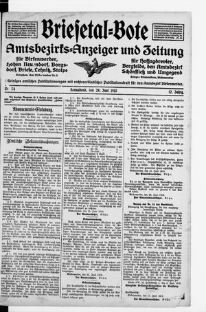 Briesetal-Bote vom 28.06.1913