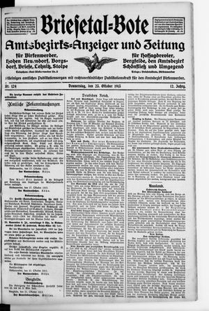 Briesetal-Bote vom 23.10.1913