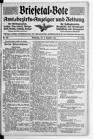 Briesetal-Bote vom 11.12.1913