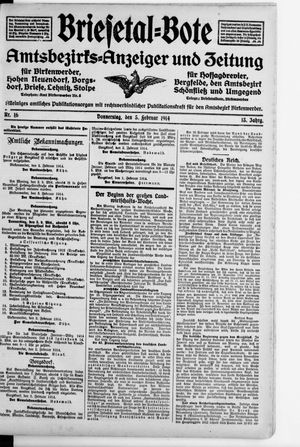 Briesetal-Bote vom 05.02.1914