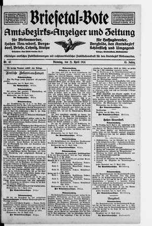 Briesetal-Bote vom 21.04.1914