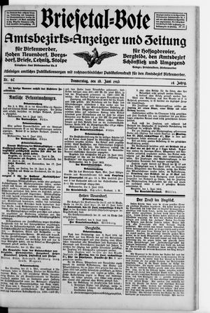 Briesetal-Bote vom 10.06.1915