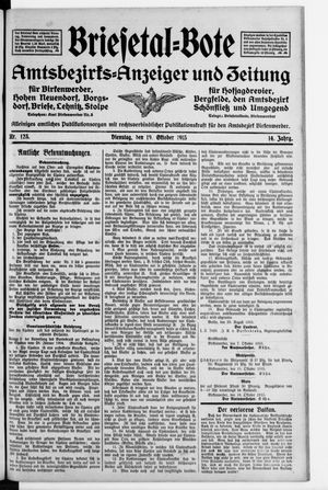 Briesetal-Bote vom 19.10.1915