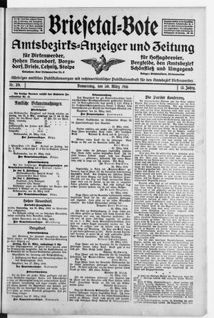 Briesetal-Bote vom 30.03.1916
